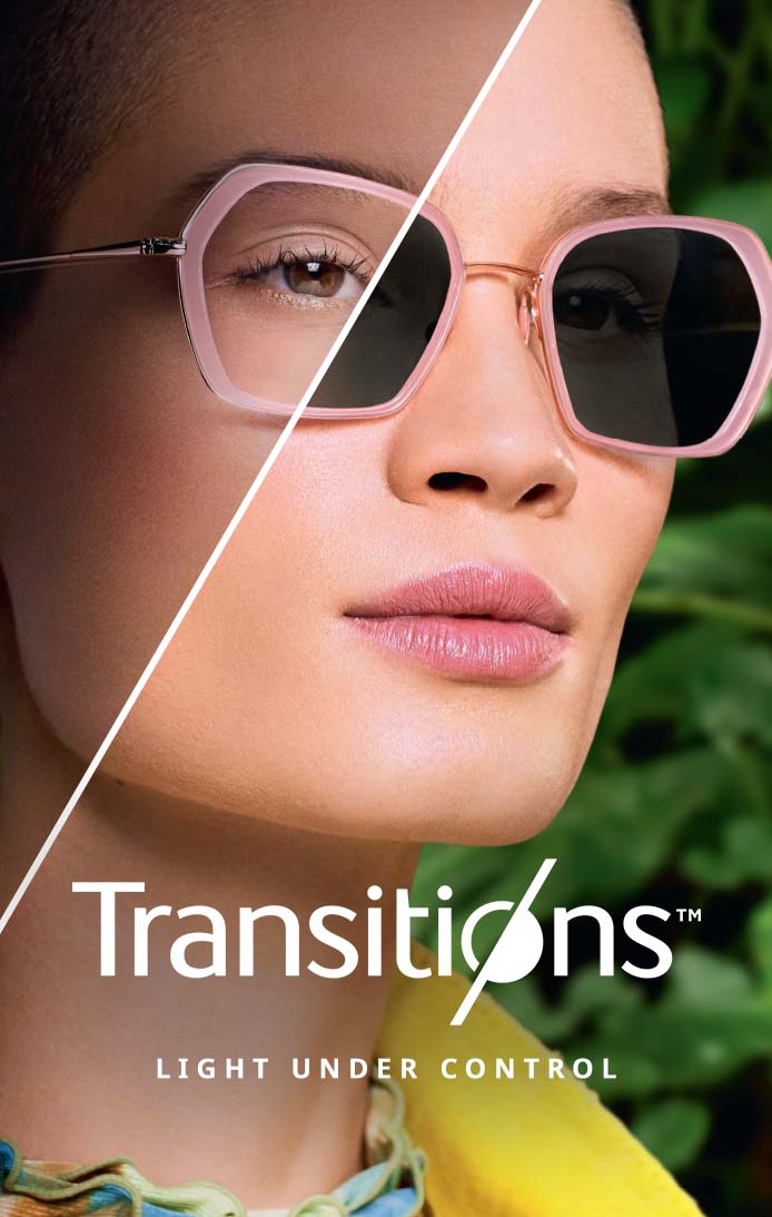 woman wearing transitions